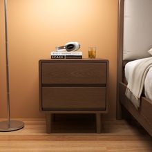 高品质新中式实木小型床头柜2023简约家用卧室储物柜床边柜新款