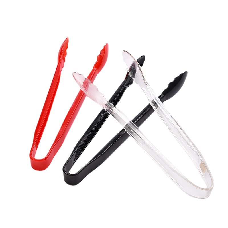 PC Thickened Acrylic Food Clip Plastic Bread Tong Buffet Restaurant Spicy Hot Dessert Cake Tong Wholesale Meal Clip