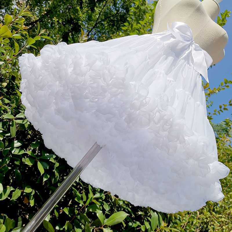 云朵软纱无骨裙撑日常棉花糖洛丽塔软妹蓬蓬半身裙暴力纱撑