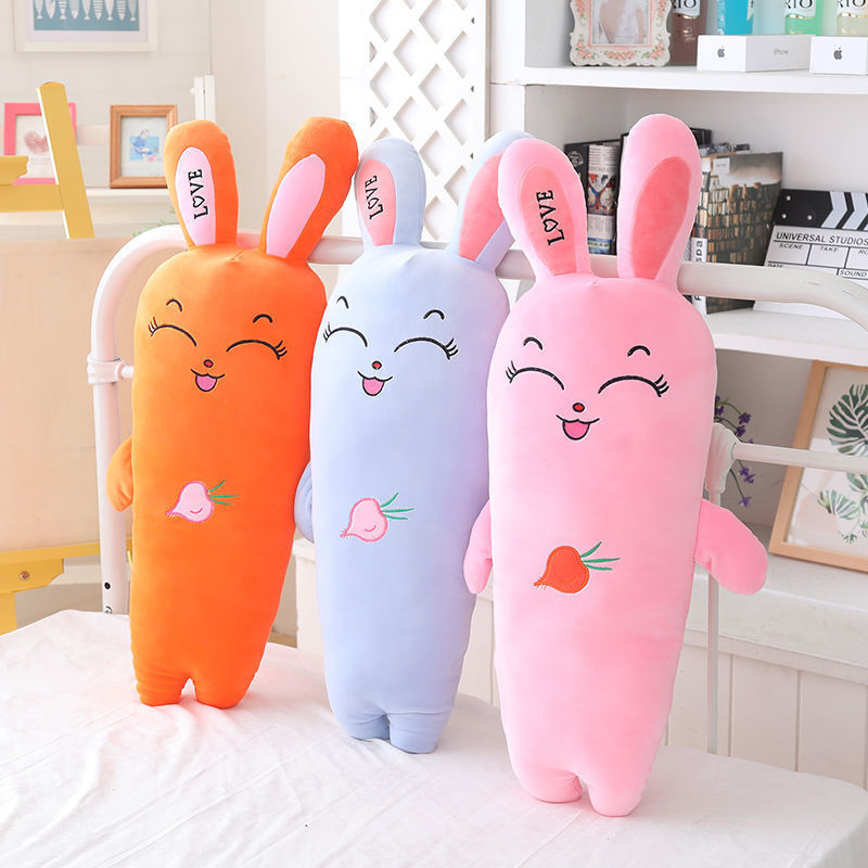 Carrot Pillow for Girls Sleeping Long Pillow Plush Toy Cute Rabbit Doll Super Soft Summer Doll Cute