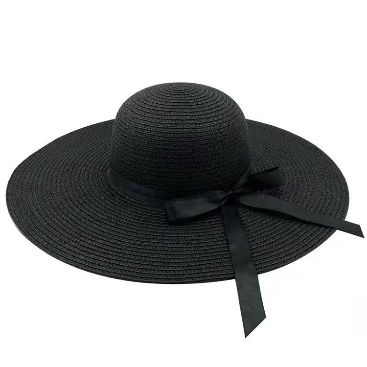 Vacation Hat Seaside Big Brim Road Flying Straw Hat Female Summer Beach Hat All-Matching Foldable Sun Hat Worker