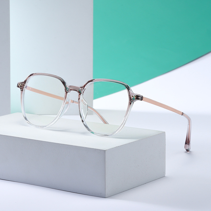 2021新款tr90防蓝光眼镜超轻米钉镜架潮流镜框平光镜近视眼镜批发