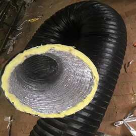 岩棉保温管铝箔软管 空调通风软管 200伸缩软管