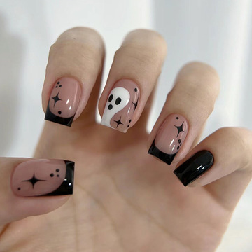 万圣节限定穿戴甲卡通nails 星星跨境美甲片外贸假指甲可爱美甲贴
