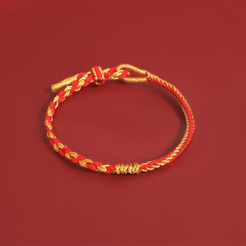 Zodiac God Red Rope Weave Bracelet Buddha Hand Braided Rope Couple Men and Women Colorful Braided Rope Wholesale
