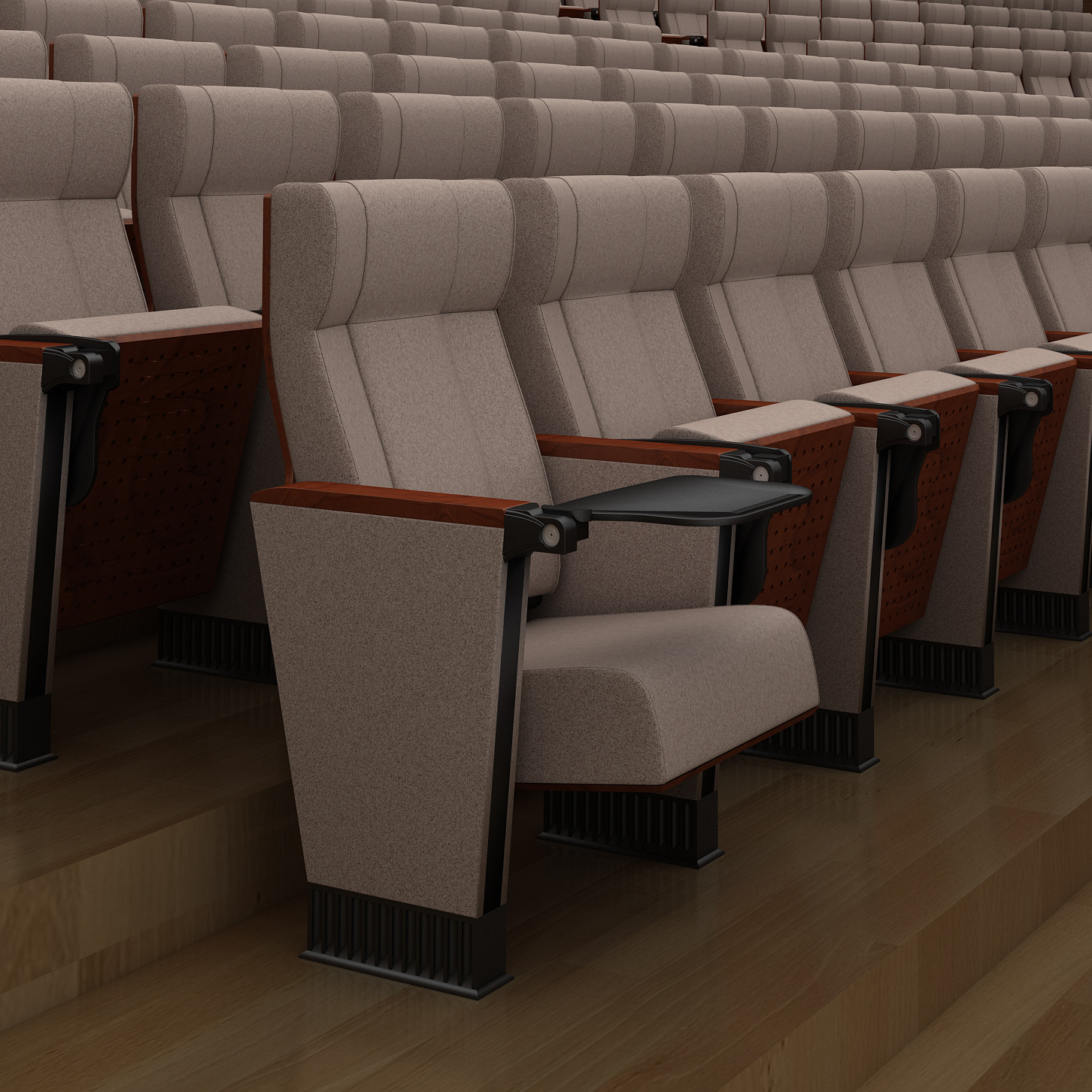 厂家铝合金带写字板小桌板软包报告厅座椅会议椅电影院礼堂椅排椅