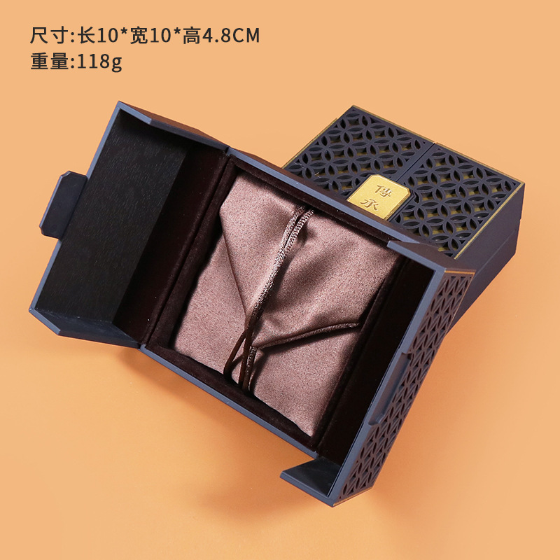 Factory New Double Open Heritage Retro French Gold Hollow Bracelet Box Flannel Bag Jewelry Packing Boxes Wholesale