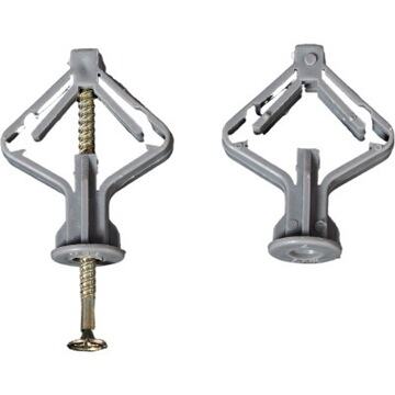 蝴蝶膨胀塞m8塑料飞机膨胀管空心墙石膏板螺丝胀管