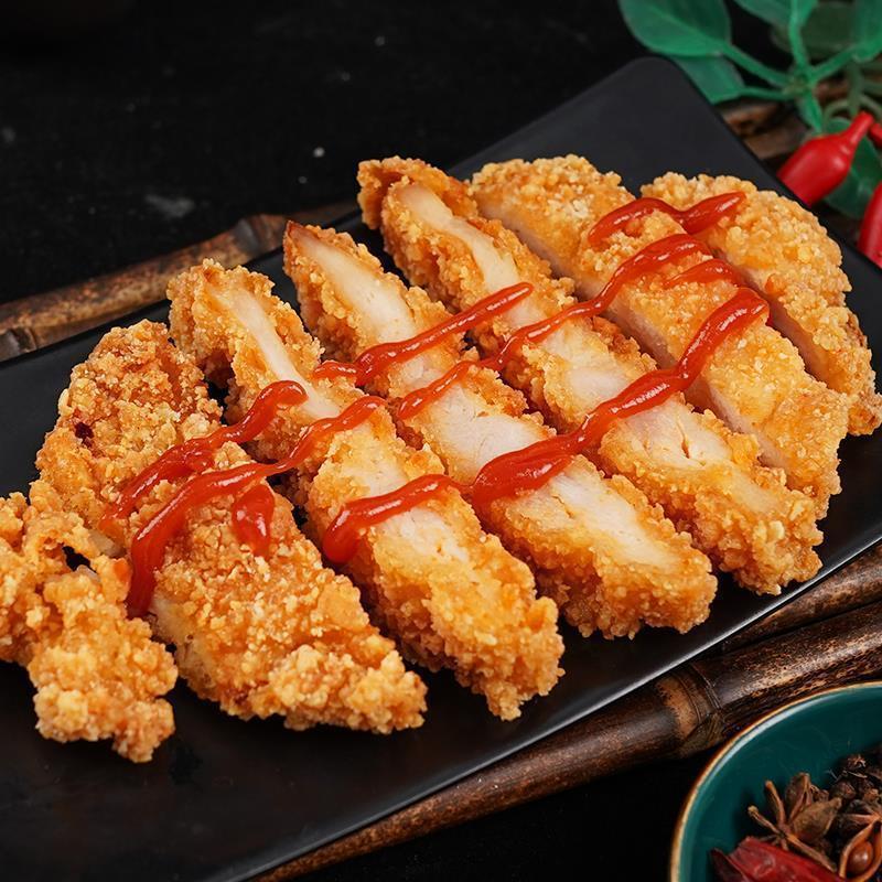 汉堡鸡排20片卡滋脆大油炸半成品鸡胸肉类炸锅炸鸡货食材整箱批发