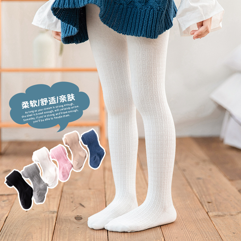 Spring and Autumn New Children's Pantyhose Solid Color Baby Panty-Hose Outerwear Girls' Leggings Student Dance Coaster Wholesale