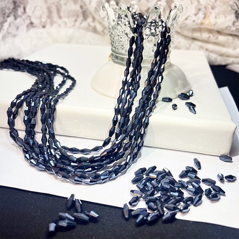 Source Factory Long Tip Crystal Beads Diy Material Bracelet Necklace Clothing Accessories Ornament Accessories Loose Beads