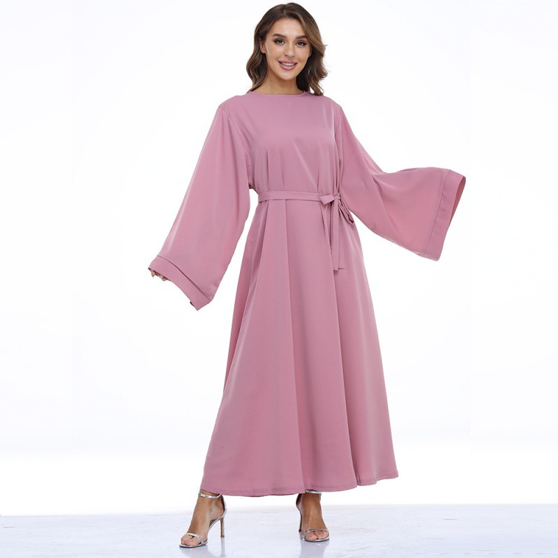 Foreign Trade Muslim Clothes EBay Clothes for Worship Service Lace-up Skirt plus Size Dress Autumn Middle East Muslim Robe