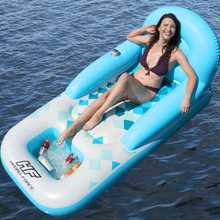 正品Bestway43130 水上躺椅 靠背躺椅单人充气浮排浮床水床浮排