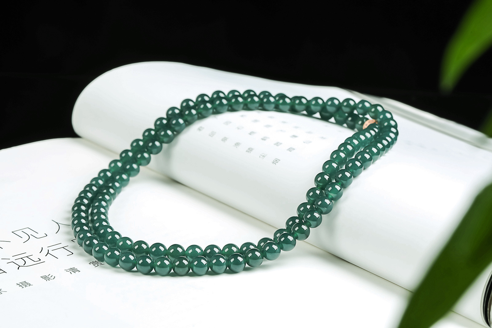 女款缅甸翡翠蓝水圆珠项链 冰种老坑蓝水翡翠多圈手串批发送证书