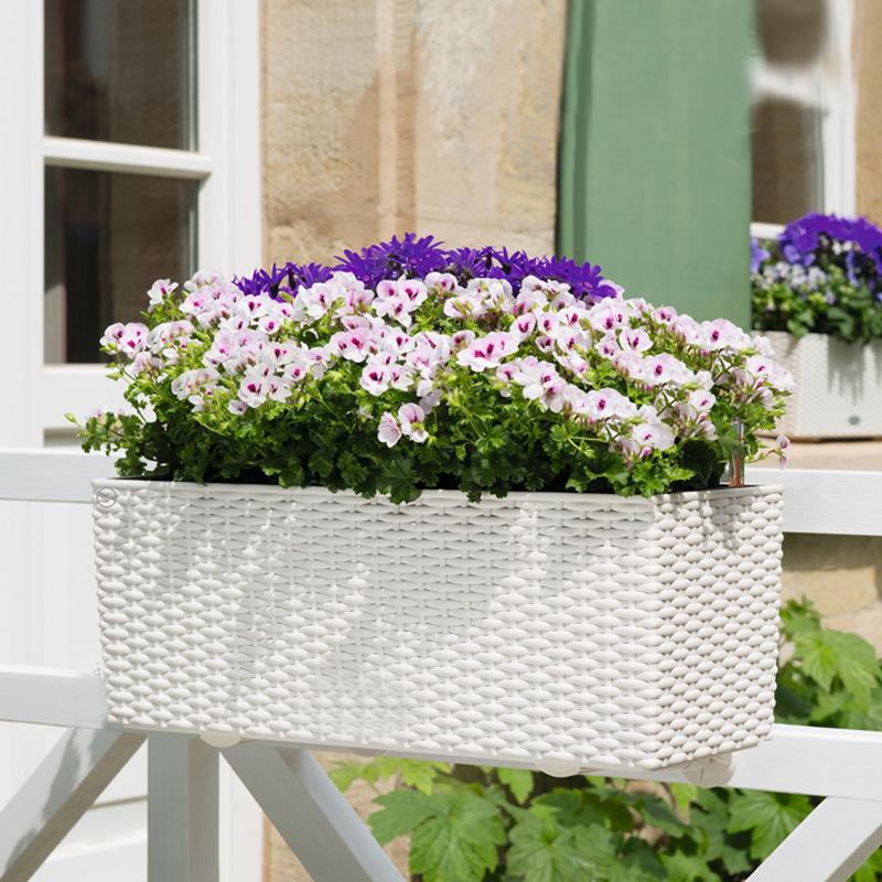 阳台花箱挂栏杆花盆壁挂窄长条挂篮挂墙自动吸水悬挂式长方形花槽