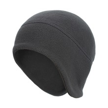 冬季保暖双层摇粒绒帽子户外运动装备头盔内胆滑雪登山护耳抓绒帽