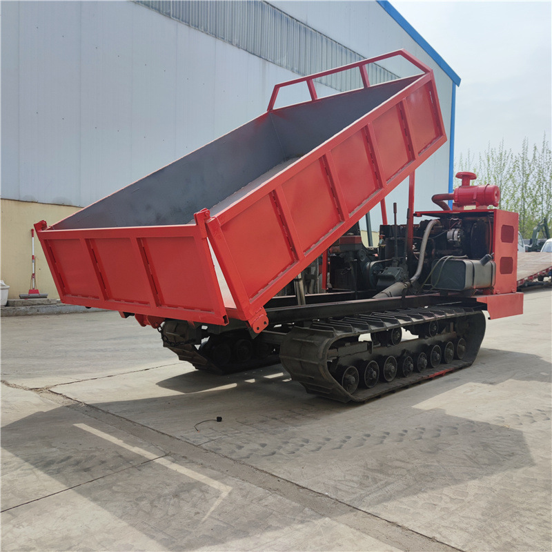 万尊2t履带翻斗车 履带运输车田间搬运车 移动灵活吊卸方便可定制