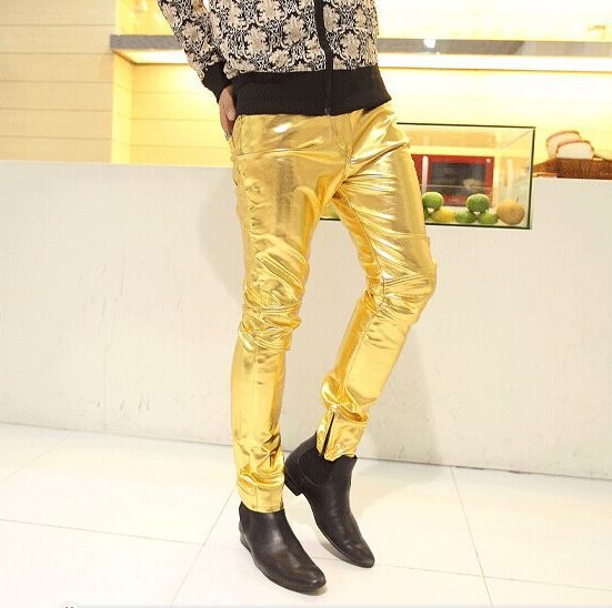 休闲皮裤男士修身小脚裤韩版机车男潮流皮裤子2021秋冬pu皮长裤男