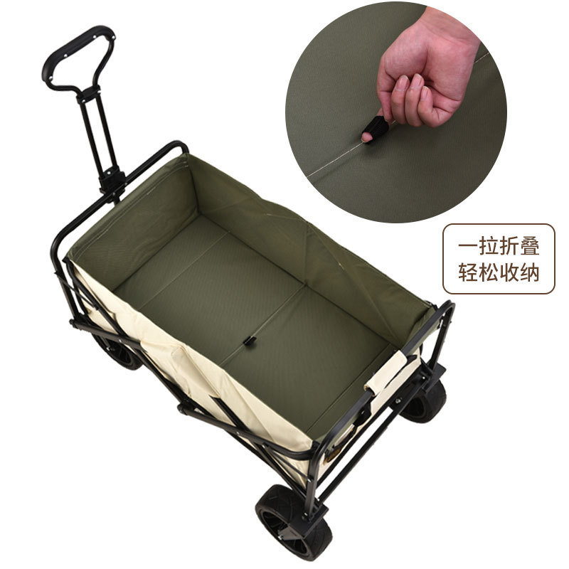 Camper Camping Cart Camping Trailer Picnic Hand Buggy Luggage Trolley Outdoor Camping Cart Foldable Camp Cart