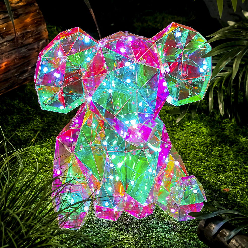 Hot Selling Cross-Border App Intelligent Control Luminous Baby Elephant Creative Gift Magic Color Luminous Bear Birthday Atmosphere Kt-C