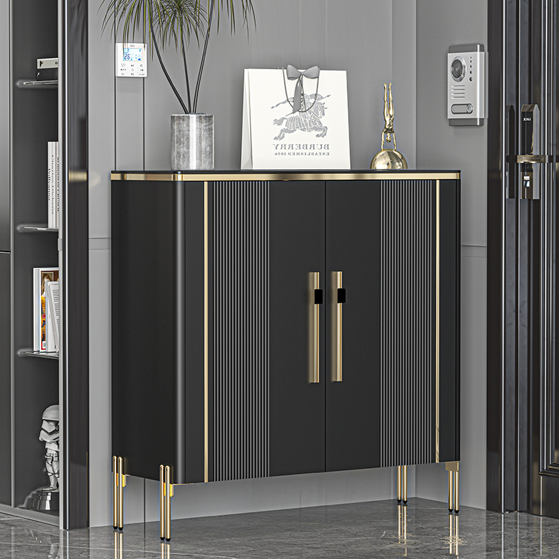 意式轻奢岩板鞋柜现代简约家用门口玄关柜大容量阳台门厅储物柜mh