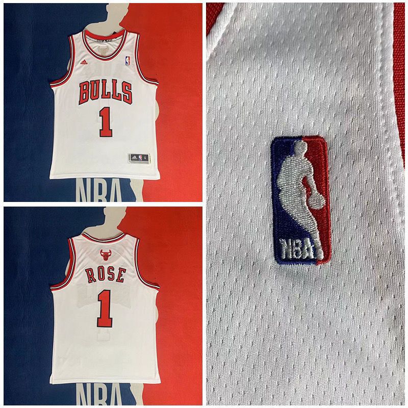 刺绣罗斯1号23号 复古篮球服男公牛篮网球衣休闲训练上衣宽松刺绣