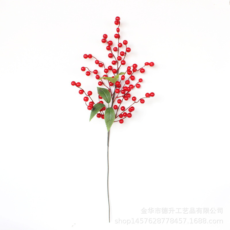 DSEN 2022 New Year Artificial Flower New Year Decoration Flower Arrangement Ornaments Fortune Fruit Hollyberry Housewarming Gifts