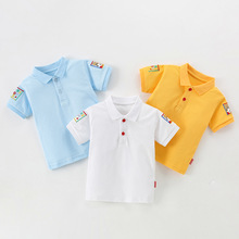 miki窗口熊男女小童宝宝日系童装夏季T恤全棉polo儿童短袖上衣