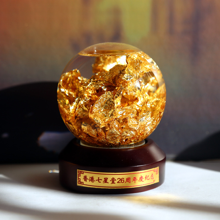 厂家生产转运球 风生水起财源滚滚转运球 金箔转运球 转运球摆件