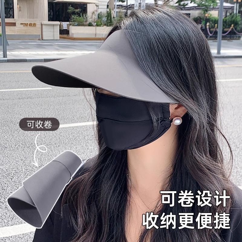 Summer New Seamless Uv Sun Protection Hat Female Outdoor Sports Empty Top Sun Hat Uv Protection Sun Empty Top Hat