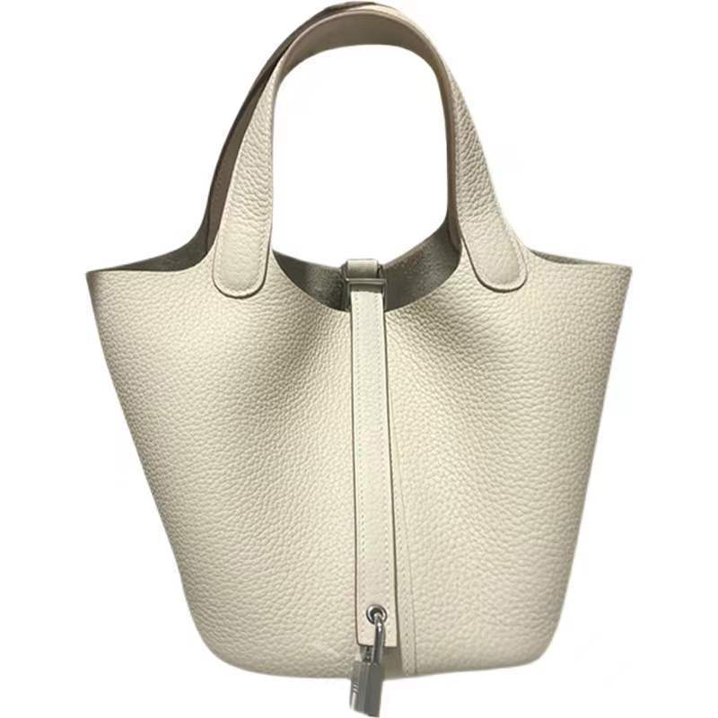 2023 Presbyopic Women's Bag Genuine Leather Croissant Arc De Triomphe Armpit Bucket Bag round Cake Heart Bag Saddle Bag Backpack