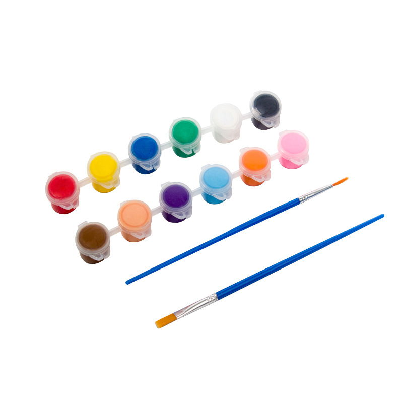 3ml12 Color Gouache One-Piece Art Paint Watercolor Opp Bag Moist Colours Gift Set