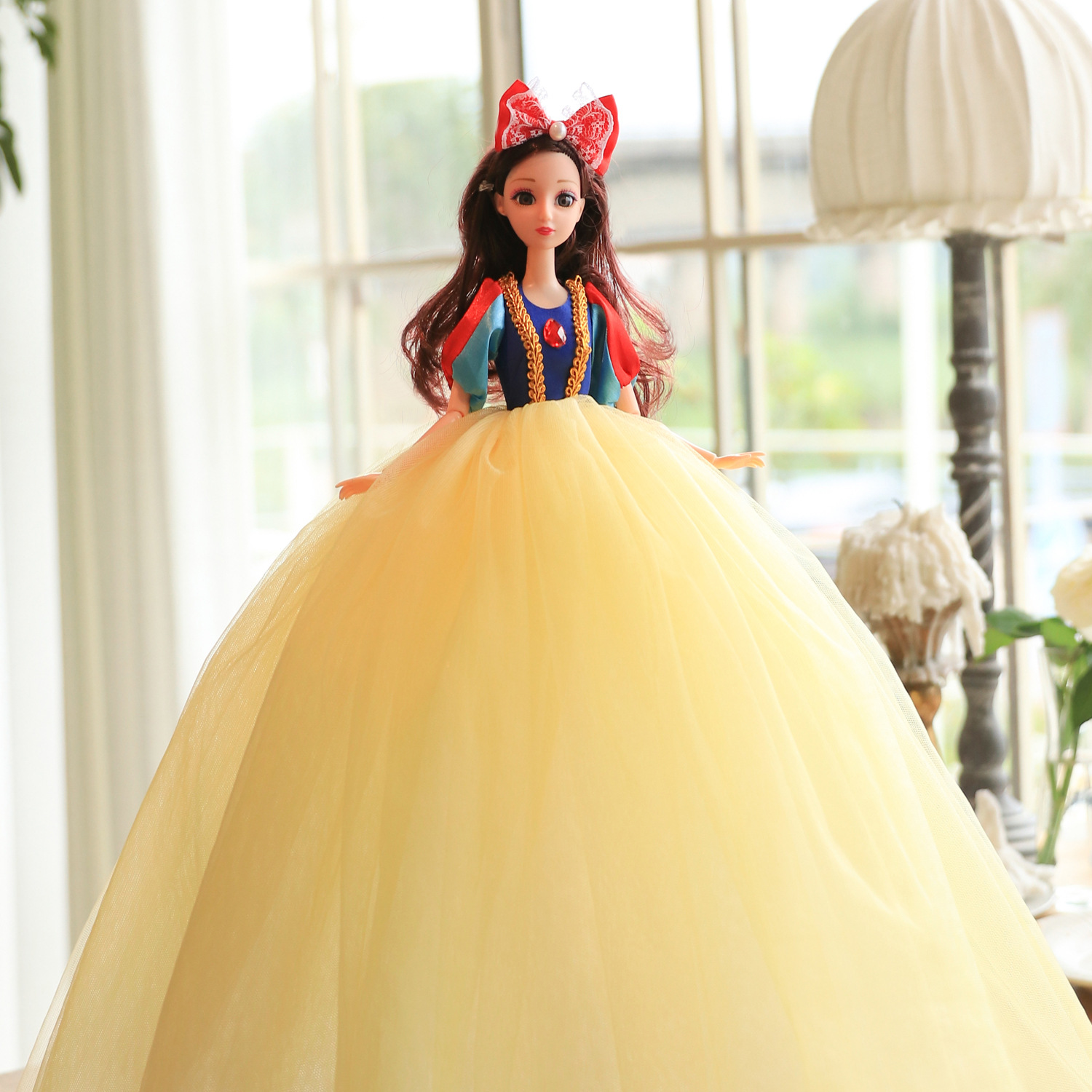 依甜芭比娃娃玩具女孩白雪公主超大号洋娃娃舞蹈学校招生礼品套装