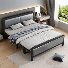 折叠床家用简易1.5米铁艺双人床出租屋用1.2米结实耐用单人铁架床