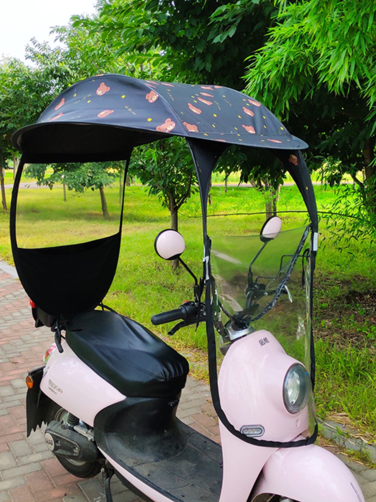 电动车雨棚蓬电瓶车遮阳伞电动摩托车防雨挡风罩电车挡雨车棚电动