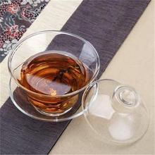 大号玻璃透明盖碗茶具三才泡茶茶杯茶盖套装单个耐热茶碗带盖跨境