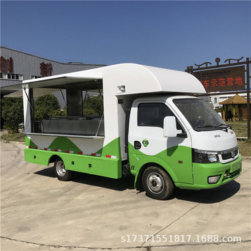 东风牌小吃快餐汽车 流动奶茶冰淇淋车 能上牌的摆摊售货车