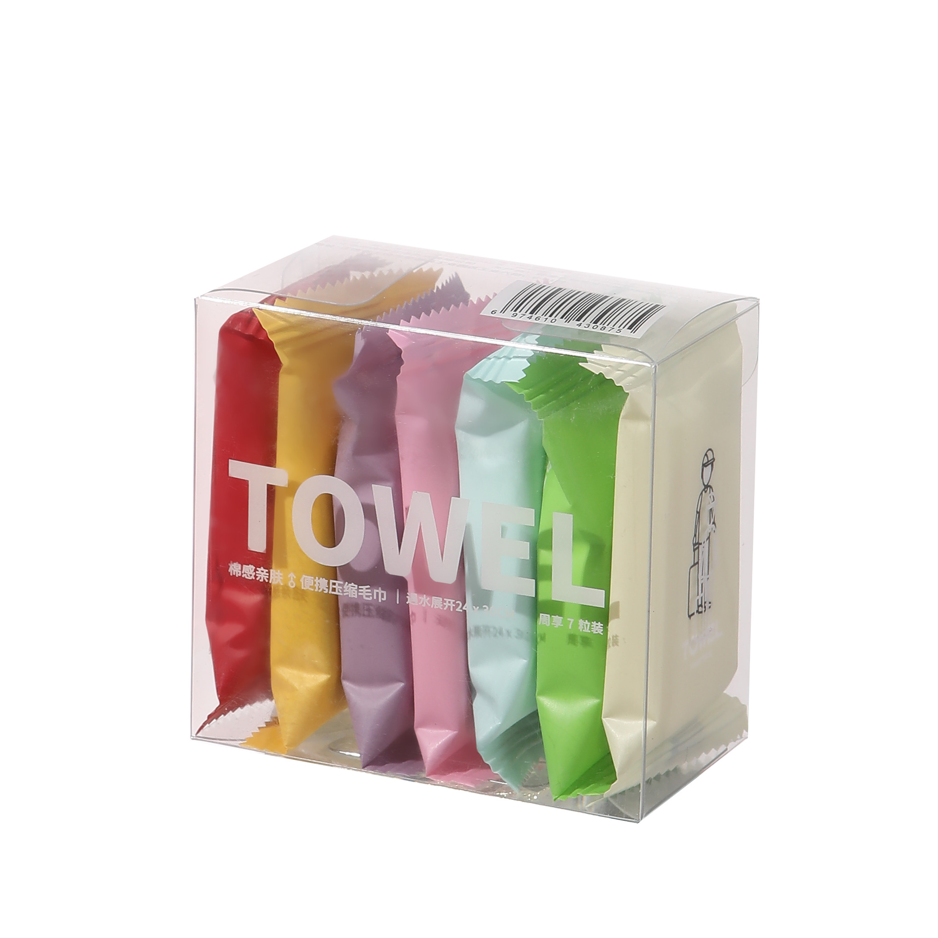Portable Compressed Towel Pure Cotton Disposable Face Cloth Thickened Travel Independent Boxed Cleaning Towel Small Square Towel