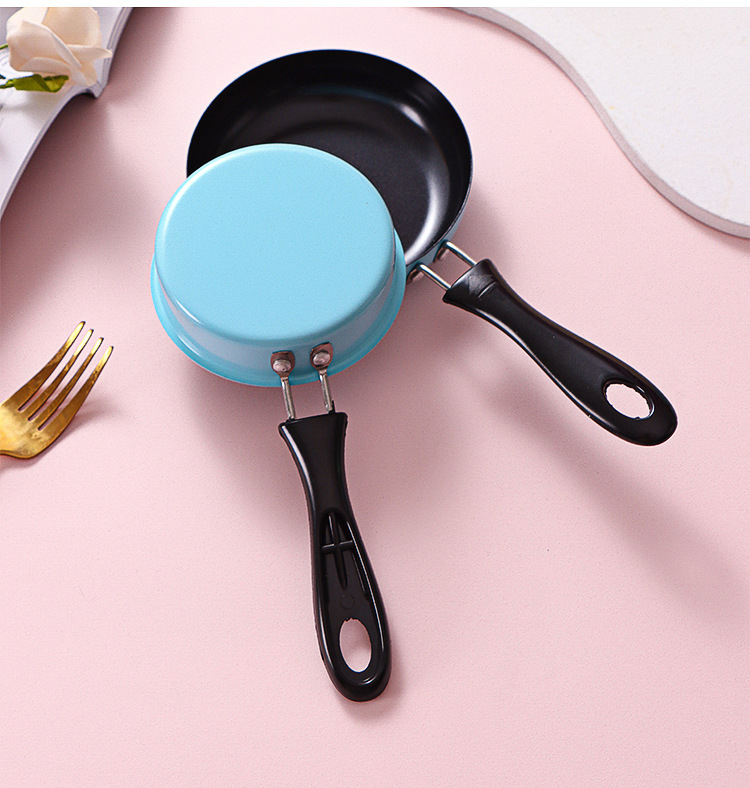 迷你煎锅平底不粘锅min平底锅小锅批发 抖音儿童厨房真玩具