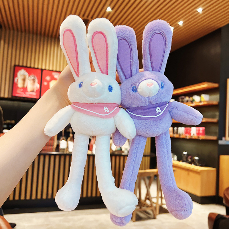 new pull rabbit cute doll doll bag package pendant plush toy wholesale stall doll keychain ornaments