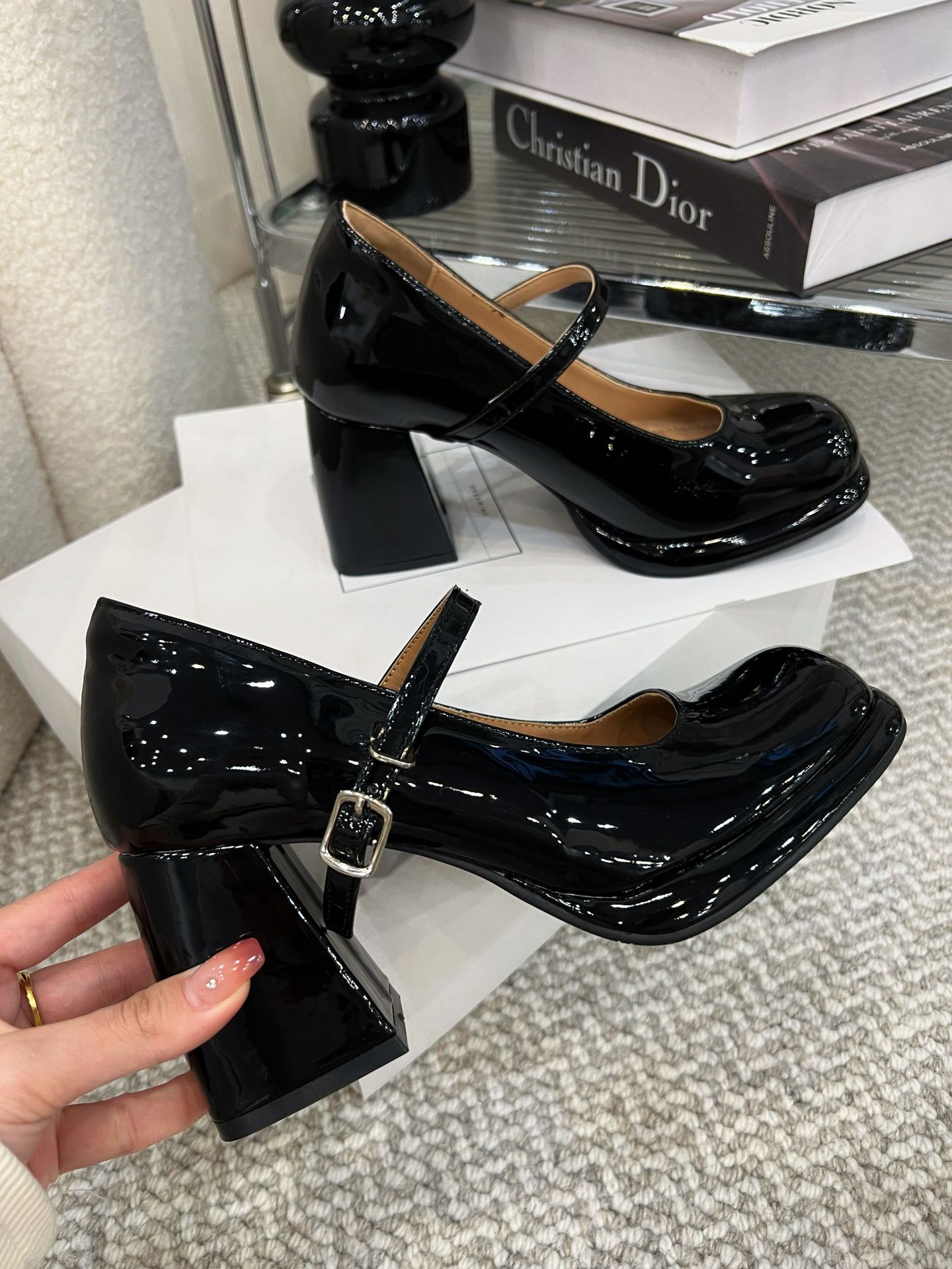 内增高女鞋晚风玛丽珍高跟鞋女2025春新款jk粗跟小皮鞋防水台单鞋