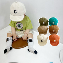 婴儿帽子韩国鸭舌帽洋气棒球帽小童宝宝防晒遮阳帽百搭字母软檐