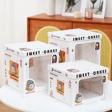蛋糕盒包装盒子生日透明4四5五6六8八10十加高双层小网红12寸打包