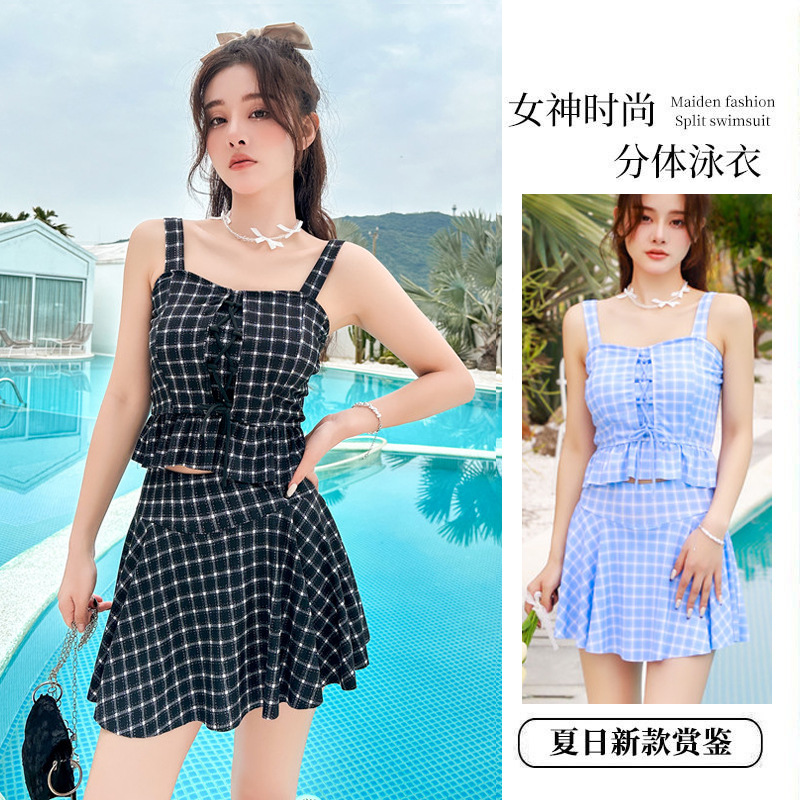 2023 swimsuit wholesale split two-piece suit girl sports swimsuit female slimming vacation hot spring professional swimsuit wholesale