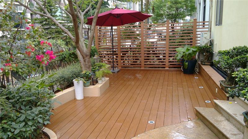 户外地板塑木地板防腐木测量安装庭院设计栅栏护栏花园阳台