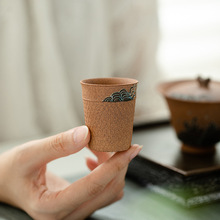 七八十年代老瓷器收藏天青汝窑普洱功夫茶杯库存老厂货主人品茗杯