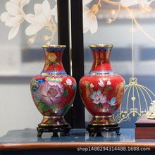 北京景泰蓝花瓶纯铜胎掐丝珐琅花瓶摆件工艺礼品手工艺术品