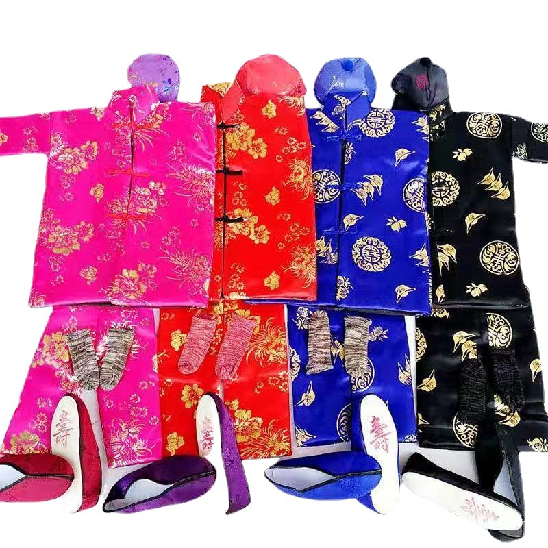 清明节祭祀女士寒衣全套夹棉衣帽鞋袜子上坟烧纸钱清明十五衣服