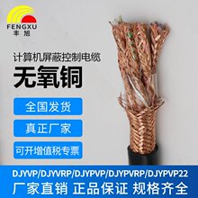 丰旭阻燃计算机屏蔽电缆ZR-DJYPVP信号控制线无氧铜总屏分屏双绞