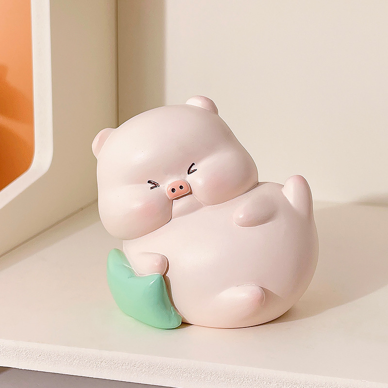 Christmas Gift Piggy Bank Doll Tianbaby Pig Series Cute Cartoon Resin Pencil Vase Decoration Wholesale